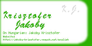 krisztofer jakoby business card